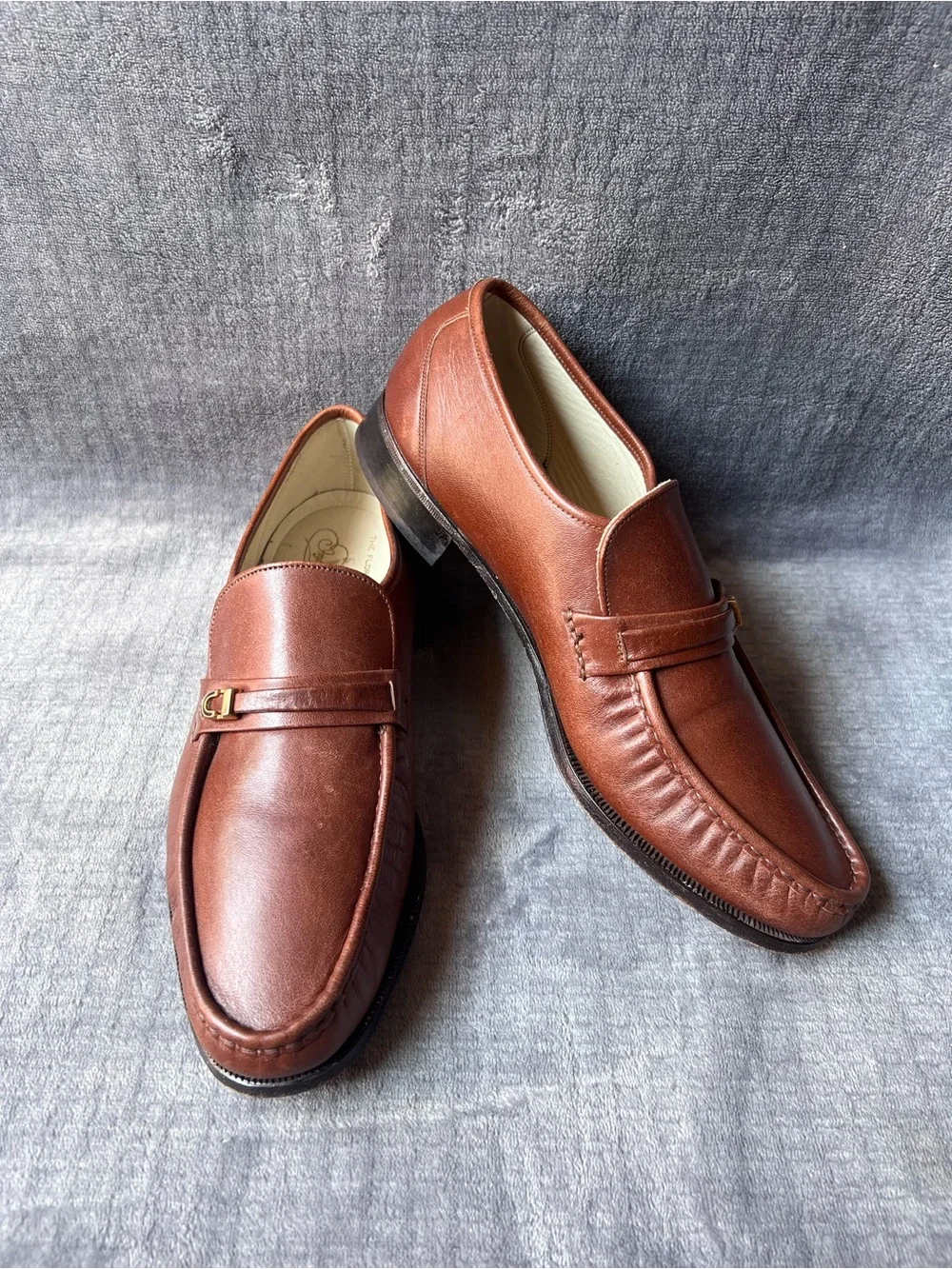 Florsheim Imperial Como Leather Loafers Sz 9 D Slip On Moc Toe 93241 Brown